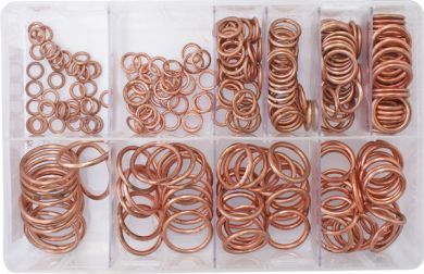 Asstd Copper Compression Washers Box250pc