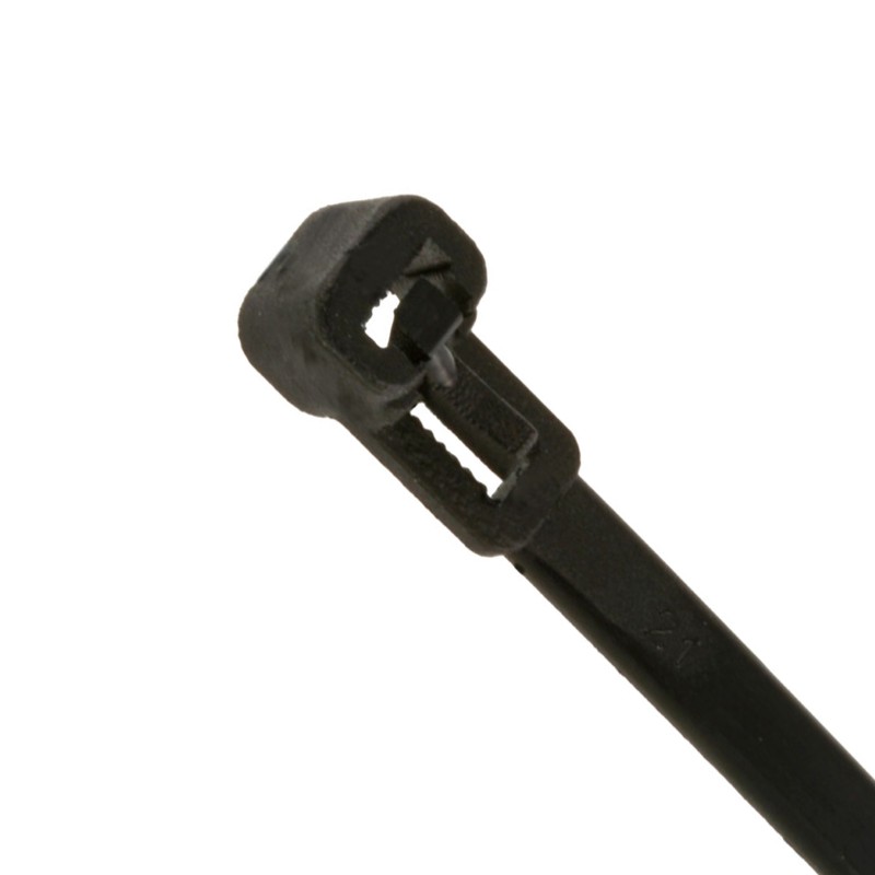 Releasable C/Tie 150mm x7.6mm Black Pk100 Black Pk 100