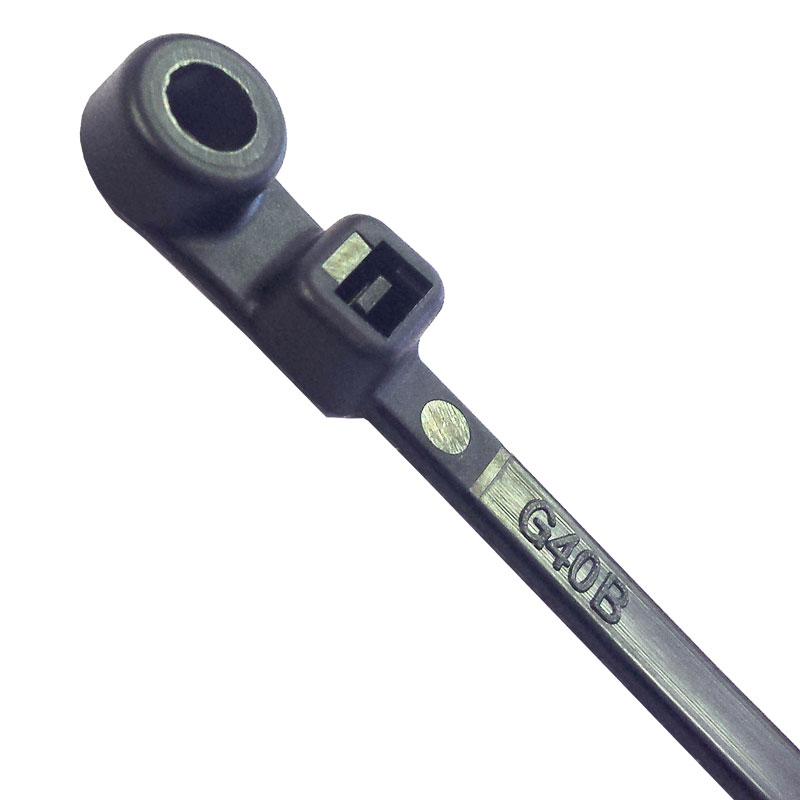 Screw Mounted C/Tie 200 x 4.8mm Blk Pk100Black Pk 100