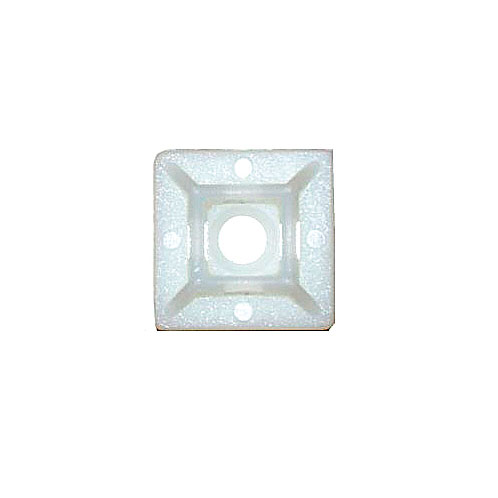 White C/Tie Base 19x19mm (3.5mm Ties)Pk100White Pk 100