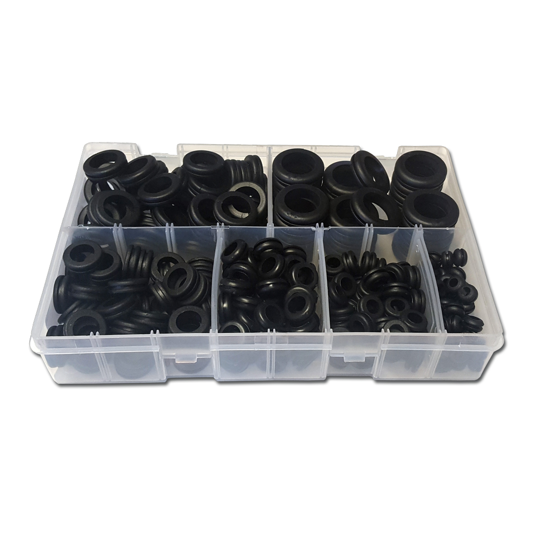Assorted Wiring Grommets Box280pc6mm to 25mm