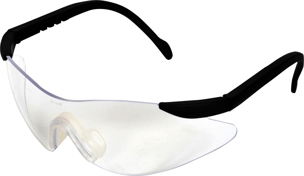 Wrap-Around Safety Spectacles Clear 1pr EN166:2001  Low Impact / Scratch Resistant