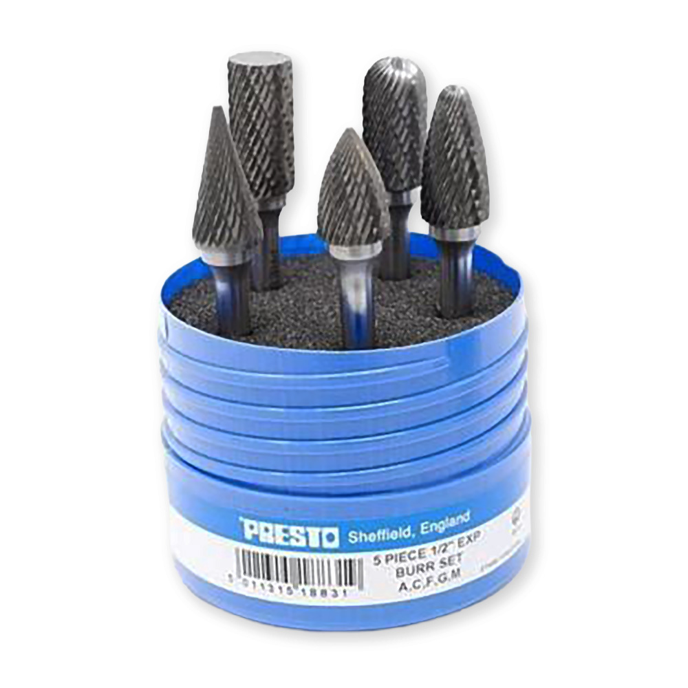 5 Pce Rotary Carbide Burr Set - 12mm