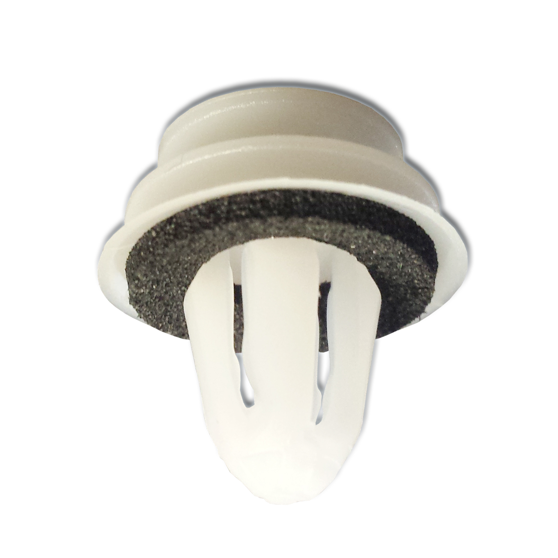 BMW White Side Moulding Clip Pk50 20mm x 14mm x 8mm Stem Diam.