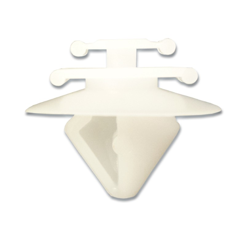 Peugeot/Citroen White Moulding Clip Pk50 20mm x 10mm x 9mm Stem Diam.