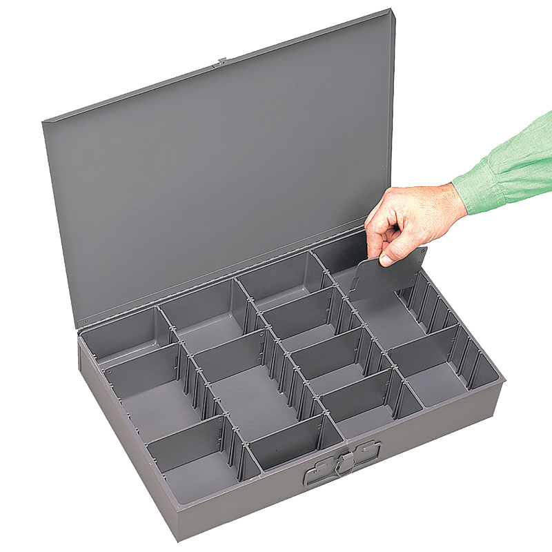 Adjustable Large Scoop Box Pk1W=18in. D=12in. H=3in. / Adj Compartments
