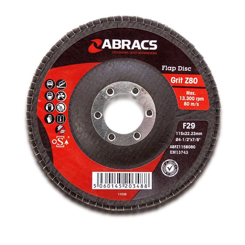 100mm x P40 Zirconium Flap Discs x4