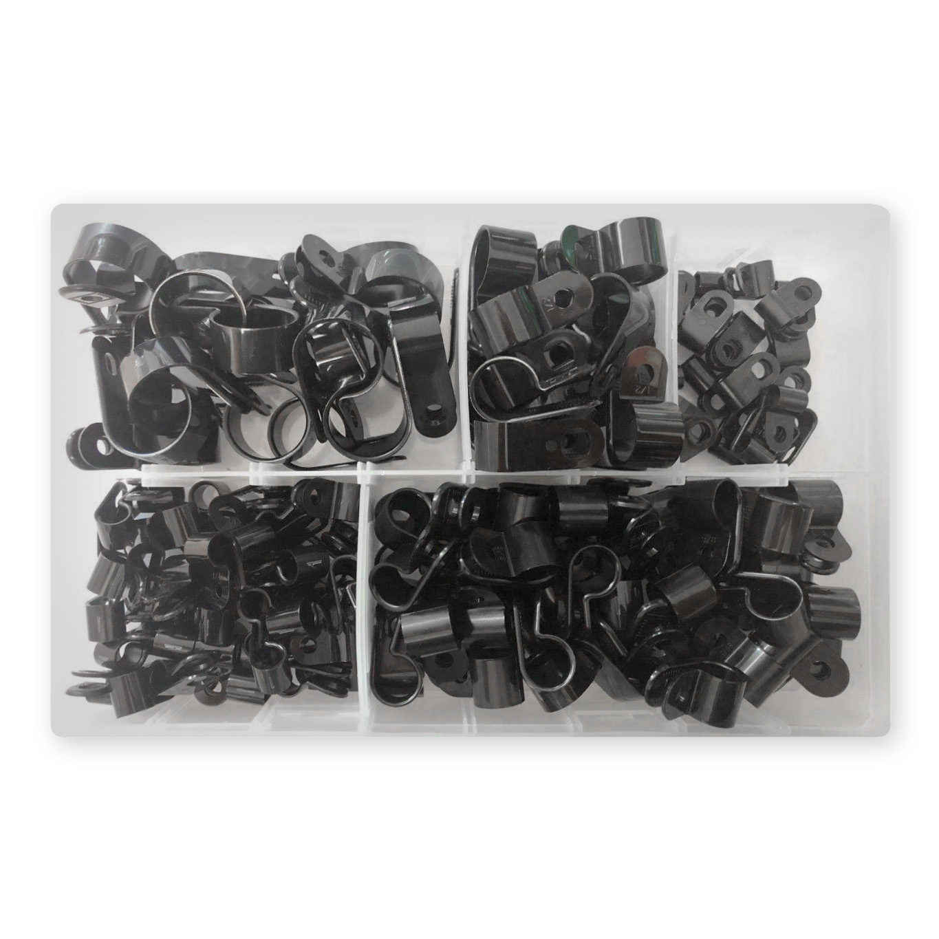 Assorted 'P' Clips Box160pc