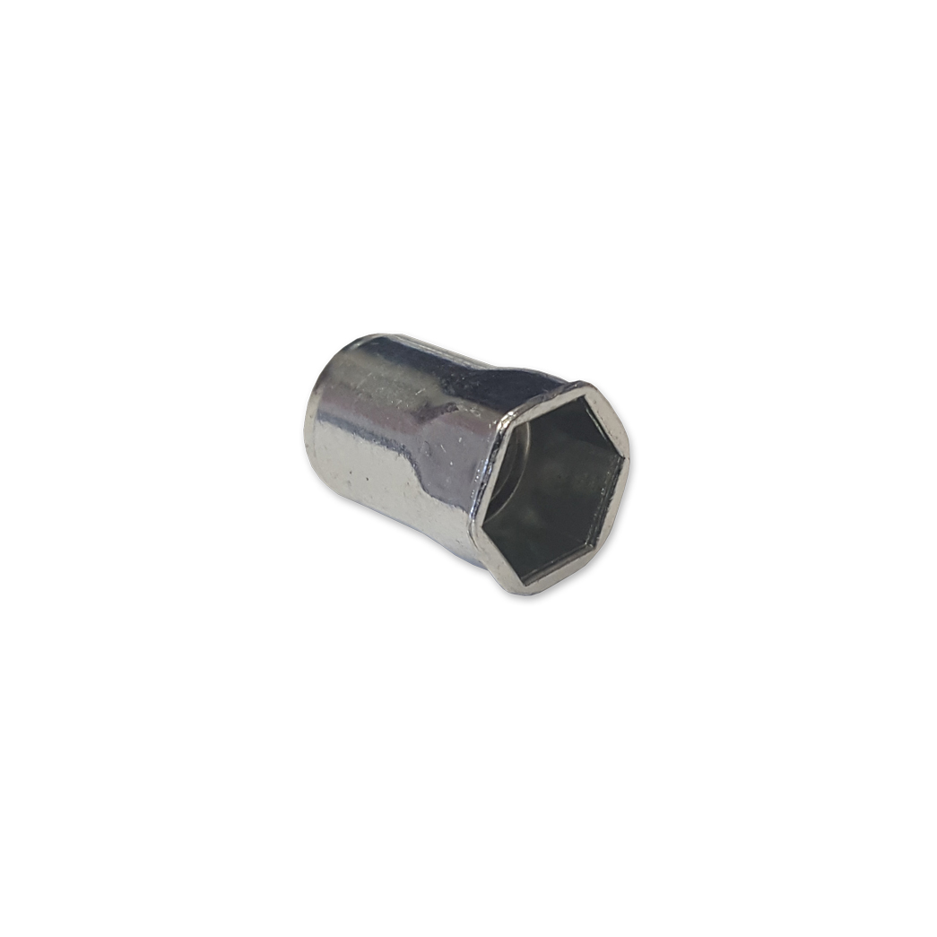 M4 Half Hex Threaded Insert Pk50Zinc Plated Steel