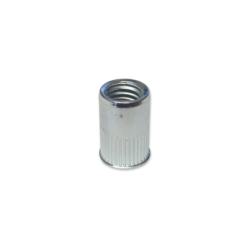 M6 Splined Threaded Insert Pk50Zinc Plated Steel