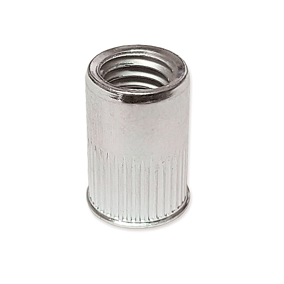 M10 Splined Threaded Insert Pk50Zinc Plated Steel