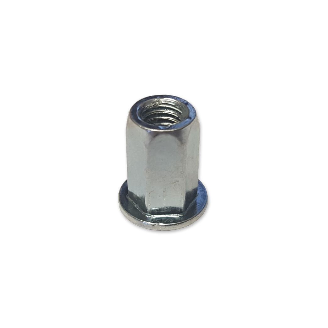 M4 Full Hex Threaded Insert Pk50Zinc Plated Steel