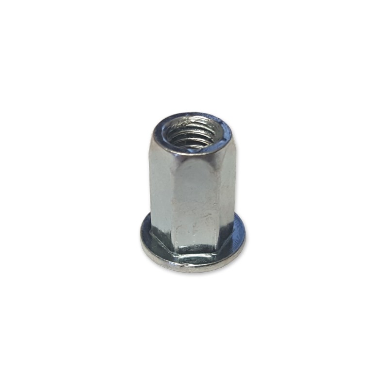 M10 Full Hex Threaded Insert Pk50Zinc Plated Steel