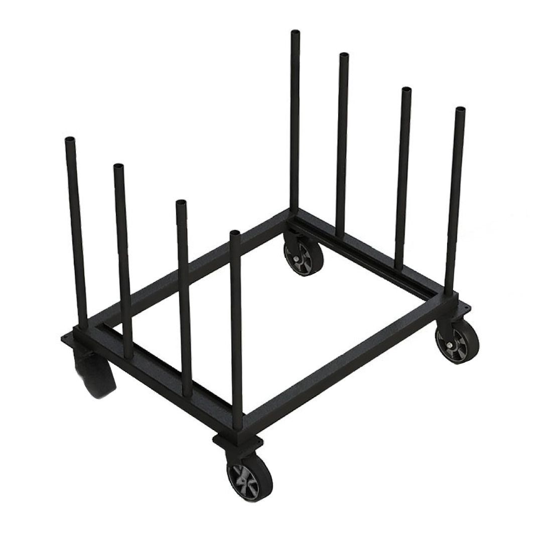 Mobile Windscreen Rack With Wheels (Black)