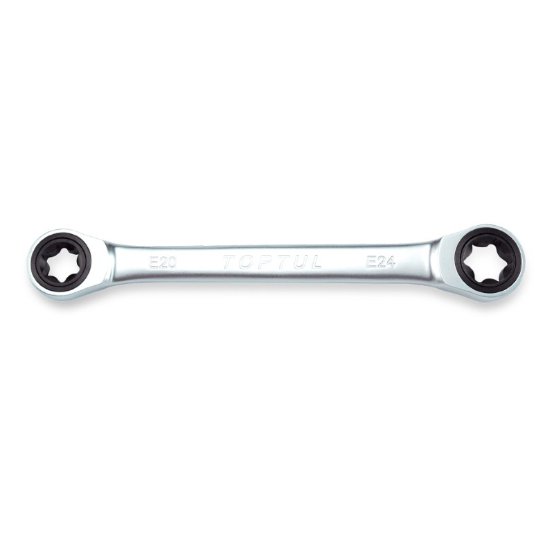 E14 x E18 Ratchet E-Star ring wrench