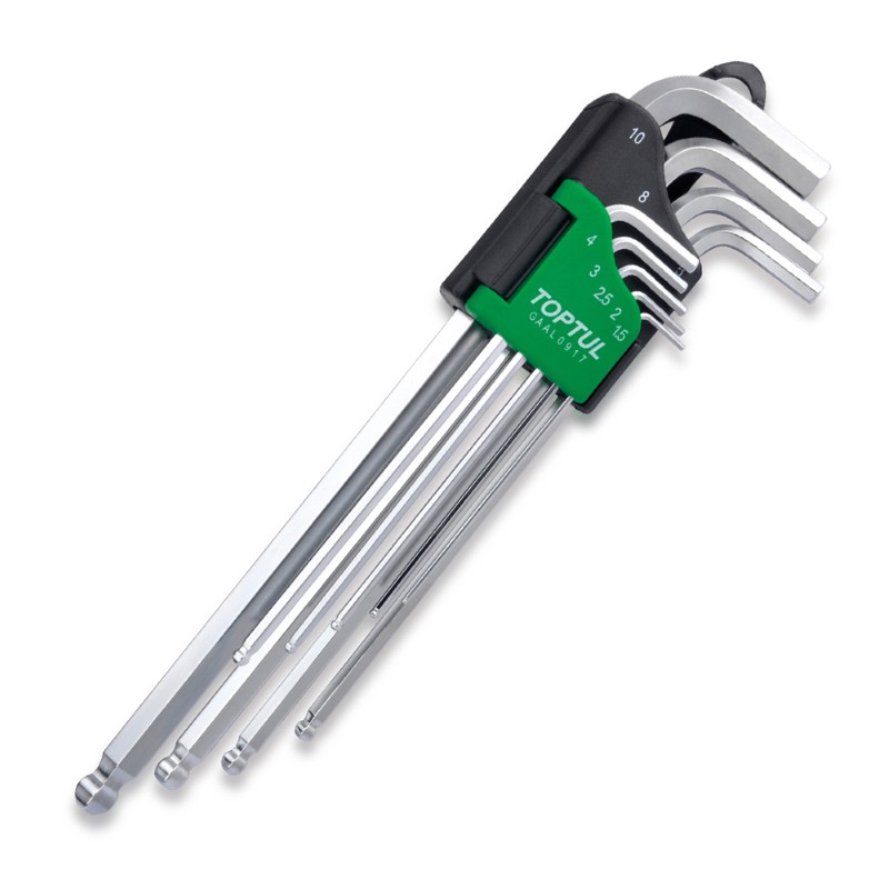 9 Piece Extra Long Ball End Hex Key Set