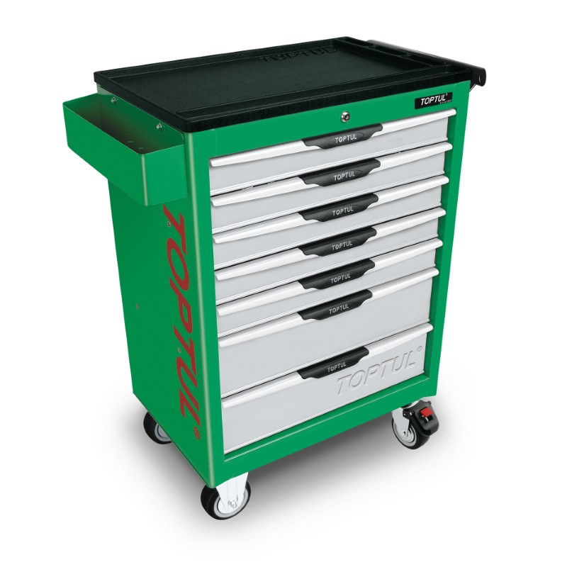 Green 7 Drawer Mobile Tool Trolley (Pro-Line Series)