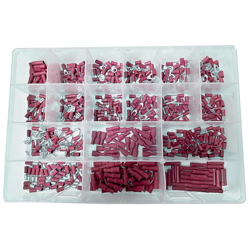 Maxi Asst Red Pre-Ins. Terminals 600Pcs