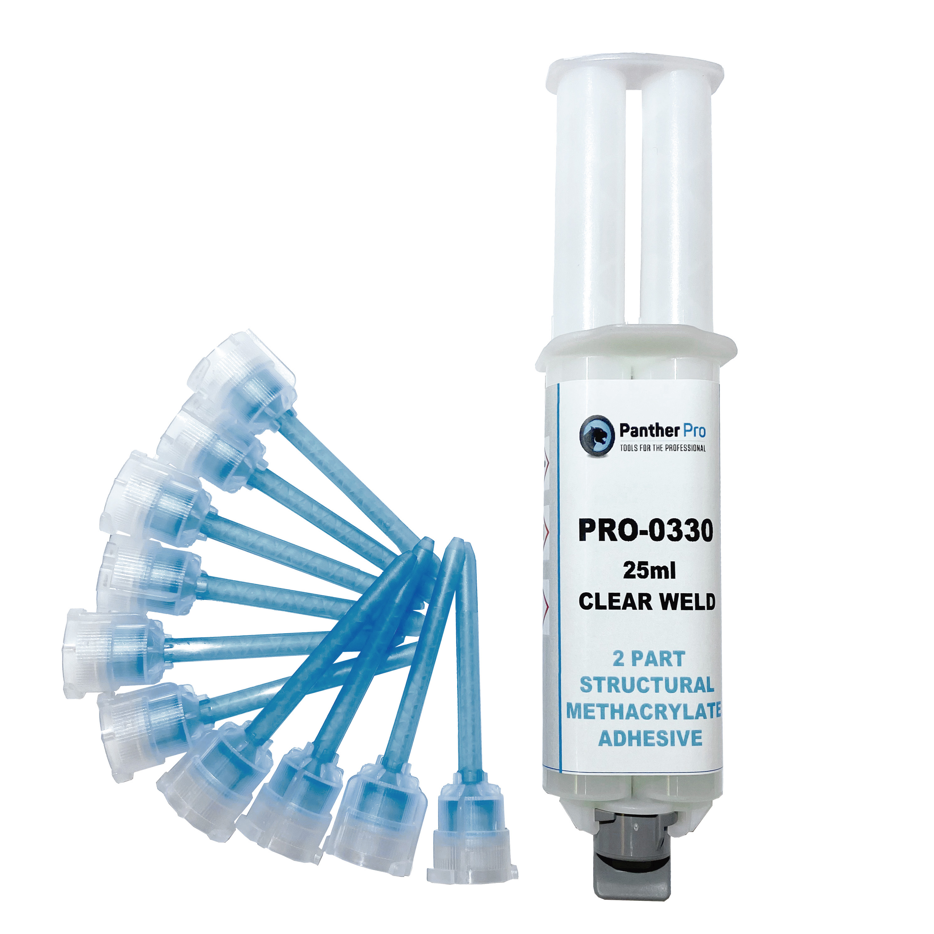 25ml Clear Weld Bonding Kit cw10 Nozzles25ml 2 Part Syringe