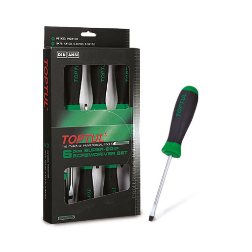 6 Pce Slotted & Pozidrive Screwdriver Set