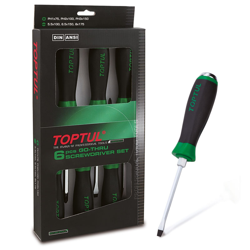 6 Pce Go-Through Slotted & Phillips SD Set